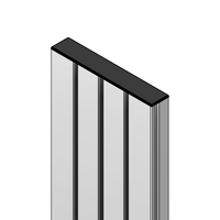 60-180-1 MODULAR SOLUTIONS POLYAMIDE PART<br>END CAP 180MM X 32MM BLACK